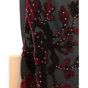 Express Velvet and Beaded Accented Black Gown